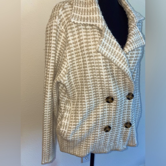 Rachel Zoe Oversized Waffle Knit Sweater Blazer - Size M - Picture 3 of 3